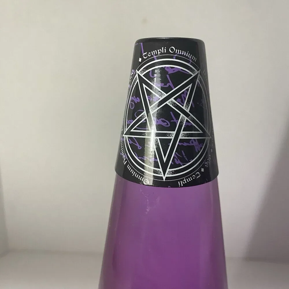 LAVA Lamp Sabbatic Goat 14.5” Spencer’s Exclusive Purple Liquid Black Wax